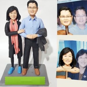Surprise Gift Custom Handmade Your 3D Portrait Art Doll from Photos by uDesign